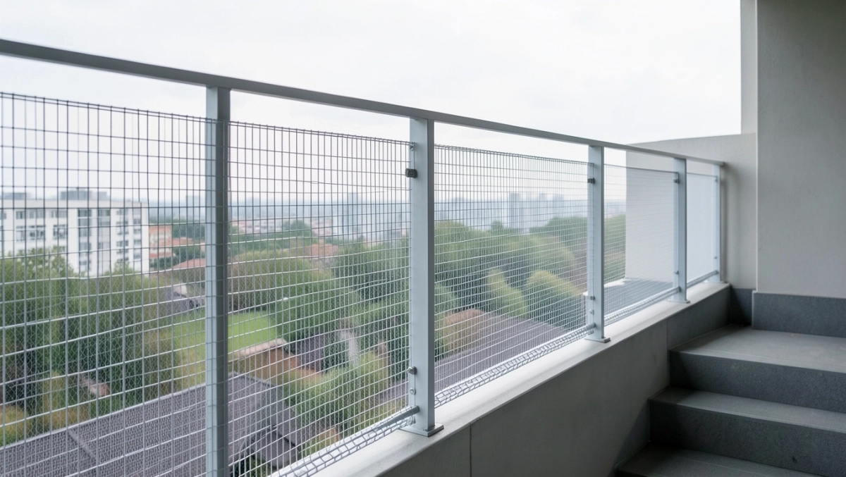 balustrada z siatki architektonicznej