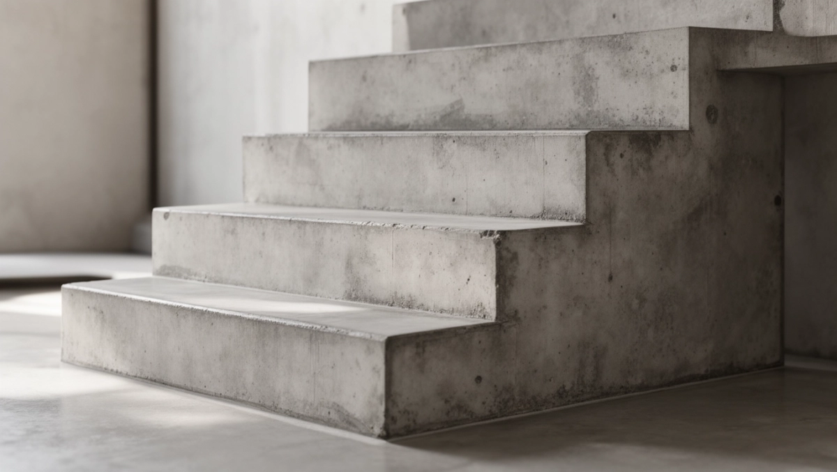 beton architektoniczny na schodach