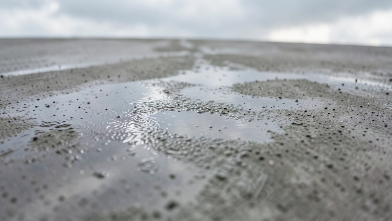 Mokre plamy na betonie architektonicznym