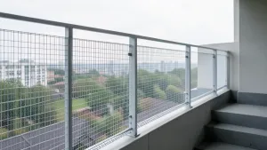 balustrada z siatki architektonicznej